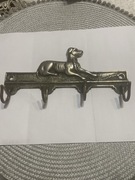 Wieszak mosiężny na akcesoria do pieca kaflowego