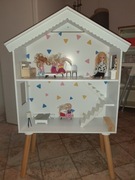 Drewniany domek dla lalek kinderplay 100cm, lalki, mebelki