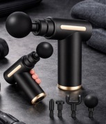 Pistolet do masażu mięśni z 4 głowicami masującymi i 6 prędkościami