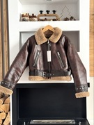 Kurtka kożuch z futerkiem z dwuwarstwowego materiału Zara rozmiar S