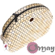 Beżowy organizer do Obag MOON LIGHT czarne Plastry Miodu 2 kieszenie OMAY