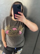 T-shirt Rock szary grafitowy rozmiar uniwersalny