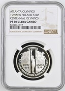 10 zł - 1995 - 100 lat nowożytnych Igrzysk Olimpijskich - NGC PF70 UC