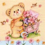 serwetka decoupage Miś