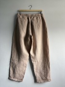 Zara spodnie damskie Iniane typ balloon letnie brudny róż 100 % len M L