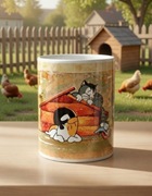 Reksio PRL retro prezent polskie bajki dobranocka kubek ceramiczny 