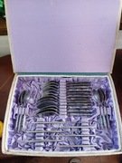 Gerlach PRL sztućce paski 24 elementy kasetka