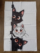 2 ścierki kuchenne z uroczymi kotami