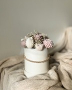 Candlebox flowerbox z kwiatów z wosku sojowego