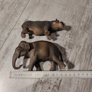 figurki schleich hipopotam i słoń