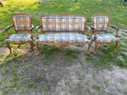 Komplet Rokoko Krzesla plus Lawka