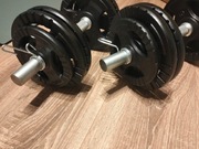 Kawmet Hantle do cwiczeń 2x 20kg,gryf, sztanga