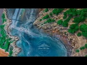 Pejzaż Laguna ocean fale góry skały żywica mech chrobotek