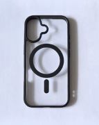 Etui/case przezroczyste z magsafe czarne iPhone 17 