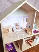 Nowy Domek dla myszek Maileg Boho 100% drewniany fiołkowy