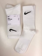 Nike Wysokie Białe Skarpety 3 Pak Everyday 38-42
