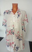 Zwiewna Bluzka Koszula w kwiaty rękaw kimonowy r 48 50 na Krągłą Panią