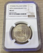 200 złotych Polska NGC MS 65 1974 XXX lat PRL Mapka wysoka nota