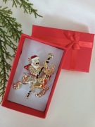 Broszka - Świateczna- Mikołaj 