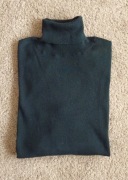 Golf ciemna zieleń Massimo Dutti bawełna/jedwab/kaszmir rozm. S-M