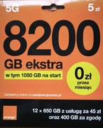 Starter Orange 5G 8200 GB ekstra 502 987 887 fajny złoty numer