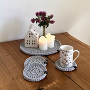 Zestaw podkładek pod kubki + podkładka na stół