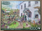 Puzzle Jumbo Falcon 1000 - Dom z ogrodem - IDEALNY/NOWY