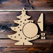 Choinka z bombką 19 cm do samodzielnego zdobienia 