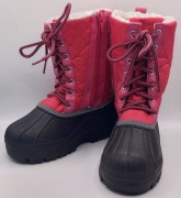 Buty zimowe wodoodporne z futrem H&M rozmiar EU 29 różowo-czarne