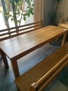 Stół dębowy + ławki *komplet