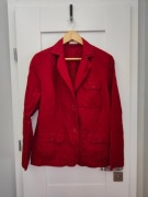 czerwona lekka marynarka 100% len Bonita rozmiar L 