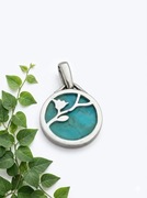 Srebrna zawieszka z naturalnym turkusem