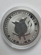 Australijska Kookaburra 2001 uncja srebra  1 oz