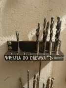 Organizer na wiertła do drewna w kolorze czarnym (PLA) - Druk3D