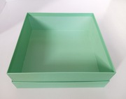 Pudełko ozdobne zielone miętowy dekoracyjne box tacka 22,5 x 22,5 x 7,8 cm
