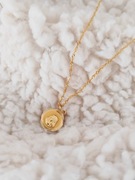 Złoty naszyjnik z medalikiem Maryja próba 585