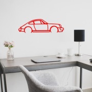 Dekoracja 3D - kontur/obrys Porsche 964 czerwony