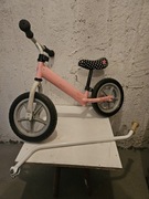 Rowerek biegowy rower różowy dla dziewczynki z trzymaczem