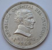 Urugwaj 1 peso 1960 - ARTIGAS