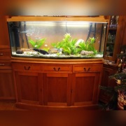 Akwarium 450l. z osprzętem i komodą.
