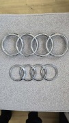 Oryginalny znaczek,logo Audi w kolorze chrom 80A853605C przód + tył
