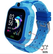 SMARTWATCH ENTER MINIUX DLA DZIECI ROZMOWY WIDEO SIM GPS SOS - NIEBIESKI