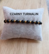 Bransoletka z czarnego turmalinu i hematytu 