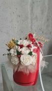 Flowerbox  ,osiemnastka,urodziny, 27cm + Topper + Celofan