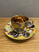 * Ćmielów filiżanka do kawy ze spodkiem *Alice* Ręcznie malowana, złocona!*