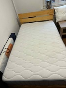 łóżko drewniane z palet 120x200 + materac, 2 szuflady