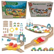 Drewniana kolejka Playtive Montessori – Zestaw edukacyjny dla dzieci!