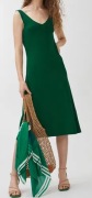 Sukienka Dzianinowa Midi Arket Ciemna Zieleń Wiskoza XS