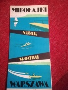 Mikołajki Warszawa szlak wodny Mapa 1968