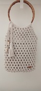 Torba damska makrama ze sznurka bawełnianego - rękodzieło